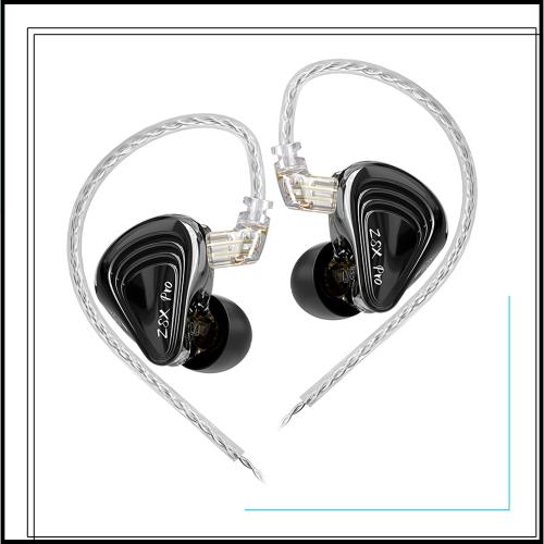 Linsoul KZ ZSX Proハイエンドハイブリット型イヤフォン 全く新しい三路クロスオーバースキーム 高精度3Dプリント樹脂ブラケット 金メッ