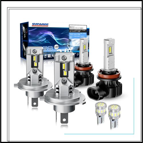 『H4 LED H8 LED セット登場！』SUPAREE H4 LED ヘッドライト 車検対応 h8 led フォグランプ T10 LED 爆光 ホワイト ハロゲンサイズ 多重