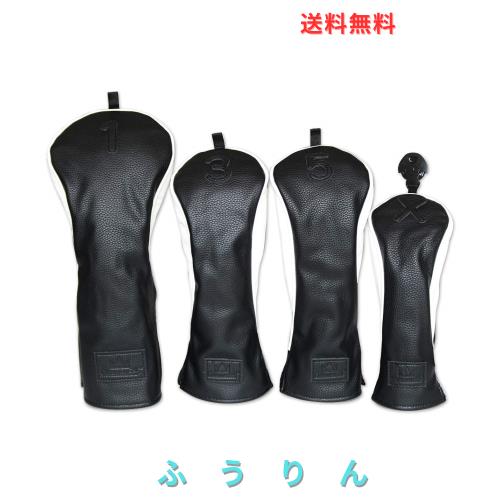 CRAFTSMAN（クラフトマン）ゴルフウッドカバー ヘッドカバー 4個セット（135X）ドライバー用・フェアウェイウッド用・ユーティリティー用