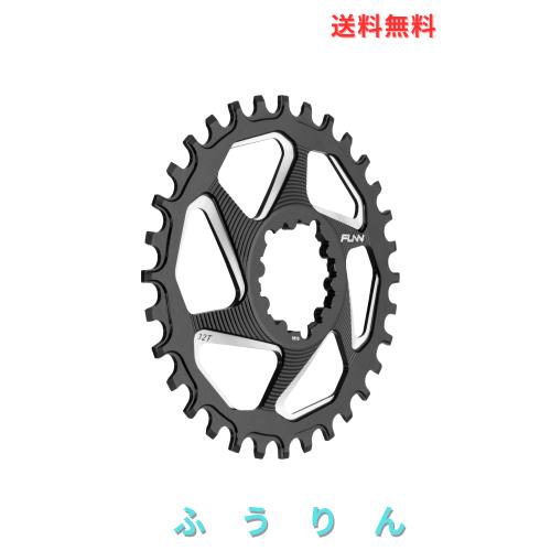Funn(ファン) ソロDX（Solo DX） ナローワイドチェーンリング (SRAMダイレクトマウント対応、6mm オフセット、ブラック、32 T)