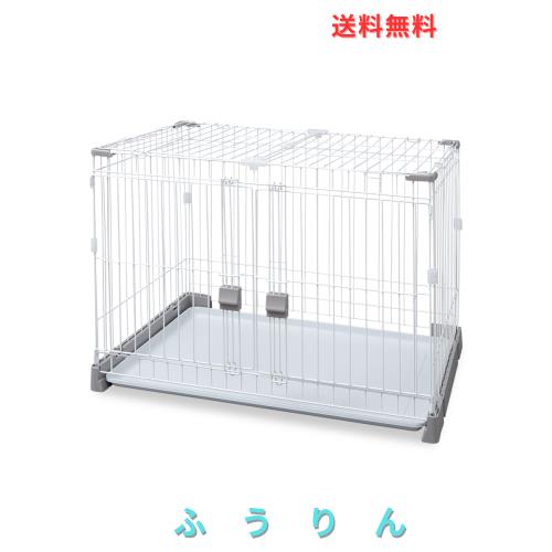 アイリスオーヤマ お掃除楽ちんサークル 屋根セット 仕切なし グレーベージュ ペット用 幅87×高61.6cm