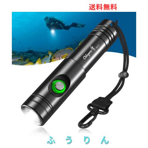 Odepro WD12 IPX8 Max 1050ルーメン ダイビングライト 水中ライト プロ仕様超高輝度 水中懐中電灯 IP68防水 水中100メートル使用可能