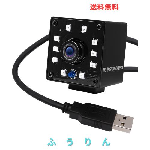 ELP 200万画素 WEBカメラUSB 1080P ウェブカメラ HDビデオ 720p 60FPS 暗視機能付きカメラ IR CUT付き赤外線 フルHD カメラUSB KL36IR