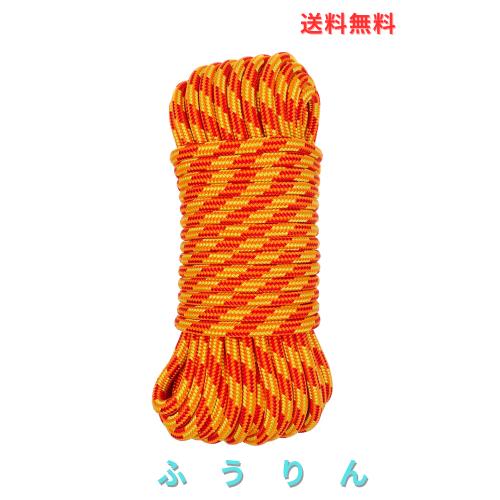 GM CLIMBING 30kN 11.5mm ダブルブレード 二重編み構造 リギングロープ ポリエステルシースとナイロンコア編み 30M カットサイズ オレン