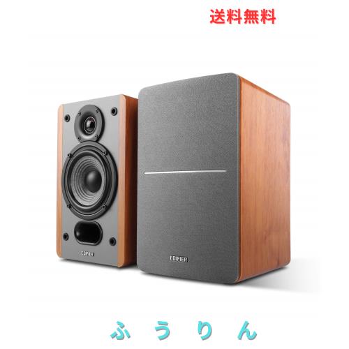 Edifier P12 2ウェイブックシェルフスピーカー パッシブスピーカー (ペア)- デスクトップpcスピーカー 木製 - 壁掛けブラケット内蔵、ホ