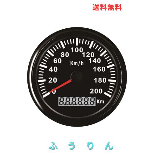 ELING 保証された防水GPSスピードメーター 走行距離計 オートゲージ 200KM/H車 オートバイ 車 バックライト付き 85mm 12V/24V