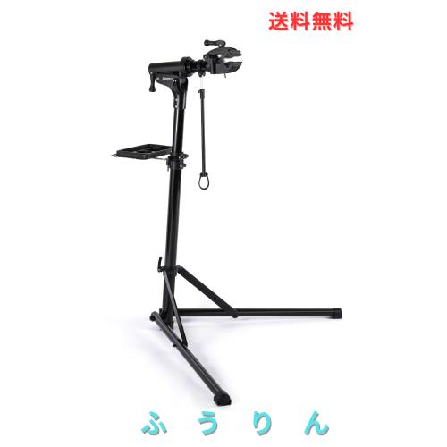 CXWXC 自転車 メンテナンススタンド 安定感 高さ調節 角度調節 ワークスタンド 折りたたみ式 工具トレー付 軽量 コンパクト 収納、持ち運