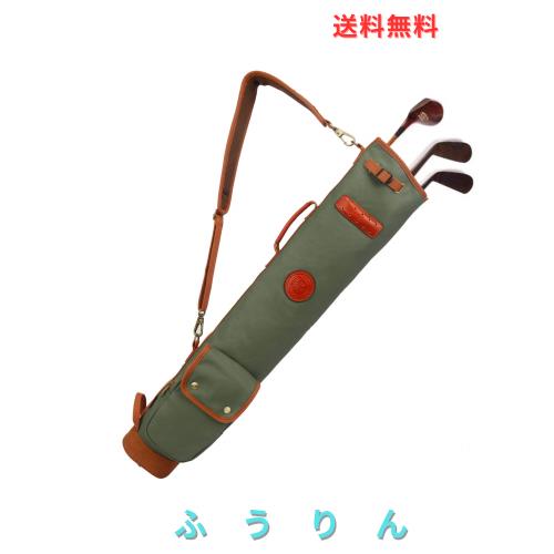 TOURBON ゴルフ クラブケース 練習用 軽量 フリースパッド入り ゴルフバッグ-グリーン