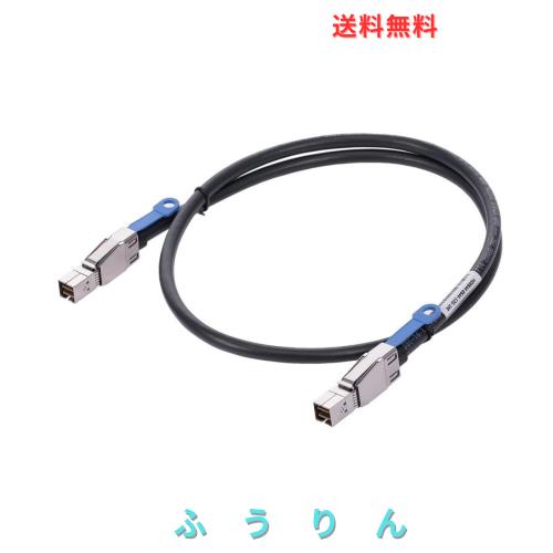 JSER 外部 Mini SAS HD SFF-8644 → Mini SAS 高密度HD SFF-8644 データサーバー RAID ケーブル 50cm 12Gbps