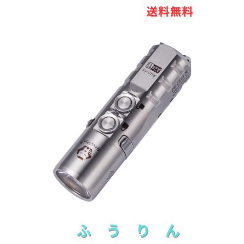 RovyVon Aurora A24 G2 チタン LED 懐中電灯、1000 ルーメンのロックアウト モード付きポケット懐中電灯、充電式 EDC 懐中電灯、7 つのモ