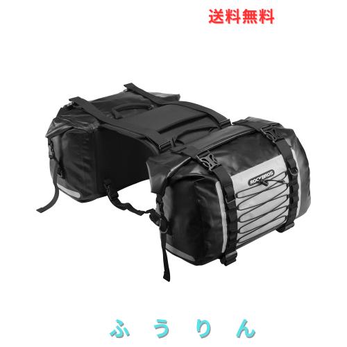 ROCKBROSサイドバッグ バイク ツーリングバッグ 防水 62L左右セット 取り付け簡単 バイク用 サドルバッグ 耐摩耗性 キャンプツーリング（