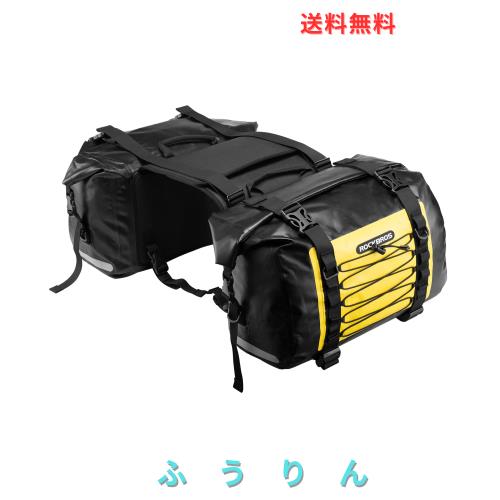 ROCKBROSサイドバッグ バイク ツーリングバッグ 防水 62L左右セット 取り付け簡単 バイク用 サドルバッグ 耐摩耗性 キャンプツーリング（