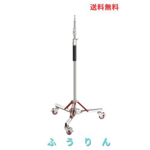 Neewer ライトスタンド 三脚スタンド 100%ステンレス鋼 頑丈 最大高さ305cm 調整可能 キャスター付き 写真スタンド ホイールベース スタ