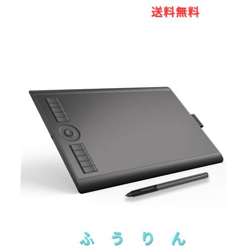 GAOMON ペンタブ M10K PRO タッチホイール付き 板タブ 傾き検知対応 充電不要ペン 10個ショートカットキー付き お絵描き/イラスト/デザイ
