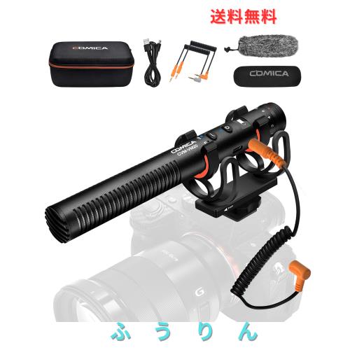 Comica VM20 ショットガンマイク 外付けマイク カメラマイク 2つのローカットモード 60時間連続使用 無段階ゲイン調整 超単一指向性マイ