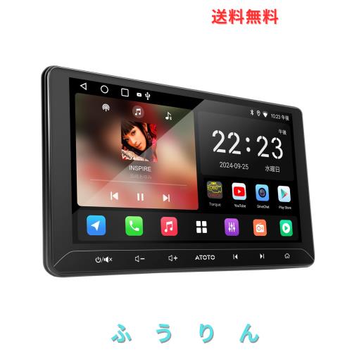 ATOTO A5L 10.1インチAndroid ディスプレイオーディオ、 2DINカーナビ、 CarPlay＆Android Autoワイヤレス・有線、Wi-Fi/Bluetooth/USBテ
