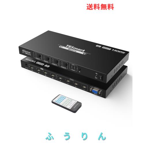 TESmart HDMI マトリックス 4入力4出力 PAP機能 切り替え器 HDMI 分配