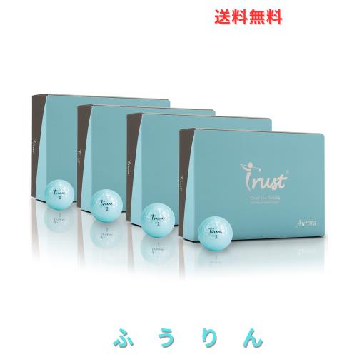 TrustトラストゴルフボールAurora(オーロラ) 被らない 目立つ 飛ぶ 曲がらない 止まるクリスタルウレタンカバー3ピースリアクティブコア(