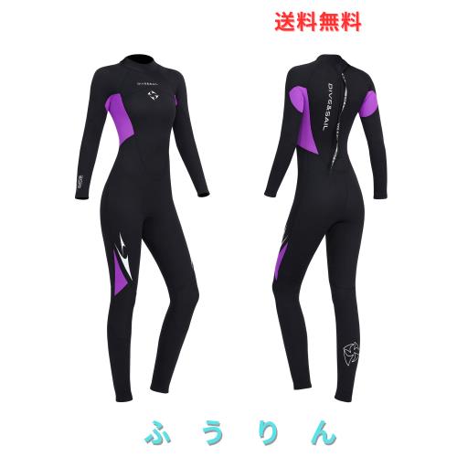 Owntop ウェットスーツ フルスーツ レディース 3mm ストレッチ ネオプレン素材 日焼け止め UVカット 保温 ワンピース ダイビング サーフ