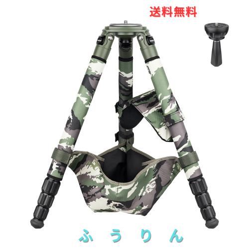 INNOREL LT324CG カメラ用三脚 カーボンファイバー プロ三脚 緑迷彩 超大型三脚スタンド 耐荷重30KG 四段伸縮 8-146MM 32/29/26/22MM パ