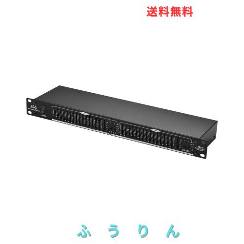 Btuty デュアルチャンネル 15バンドイコライザー 1U ラックマウント EQ-215 (黒)