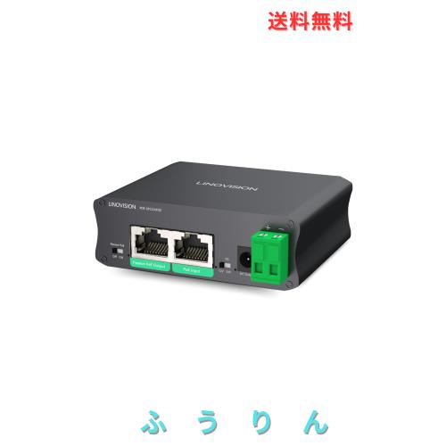 LINOVISION 産業用 ギガビット 30W PoE スプリッター、DC12V・24V / 1G データ/ パッシブ PoE出力をサポート、出力切替可能、IPカメラ/ I