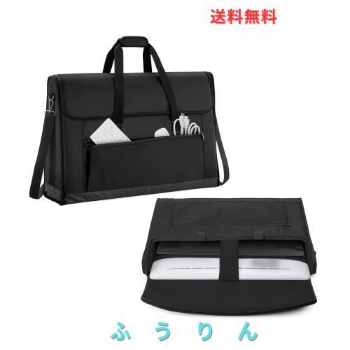 Trunab LCD用キャリングバッグ 27インチ用 LCD用（液晶ディスプレイ）トートバッグ ポケット付き ハンドル付きバッグ ブラック
