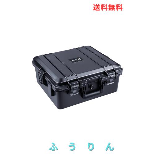 Lykus HC-4120 防水ハードケース 格子状カットスポンジが内蔵 内寸:41x36x19cm カメラ、プロジェクター、ドローン、ラップトップなどに適