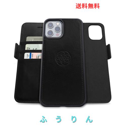 Dreem フィボナッチ（Fibonacci）2イン1 財布型ケース Apple iPhone 13 Pro Max用 - 高級ヴィーガンレザー製 マグネット着脱式 耐衝撃 携