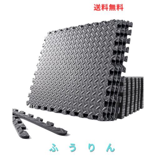 SOLPEX トレーニング ジョイントマット エクササイズマット 防音 衝撃吸収マット ホームジム 大判 ジムマット 58.5cm×58.5cm×1.2cm 6/2