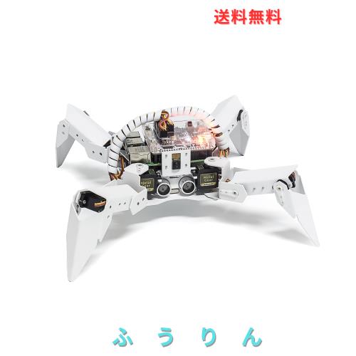 SunFounder PiCrawler AIロボットキット、Raspberry Pi 5/4/3B+/3B/Zero 2W対応、ChatGPT-4o連携、音声コマンド、映像認識、アプリ操作、