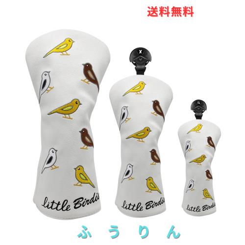 ゴルフクラブヘッドカバー バーディゴルフウッドカバー セットゴルフドライバーカバー フェアウェイウッド、ユーティリティ用、ハイブリ