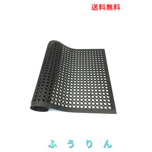 sumunior ゴムマット 有孔 屋内外の滑り止めマット マット穴あき ゴムマット 厨房 150 x 90cm 業務用玄関マット 排水マット ゴム ドアマ