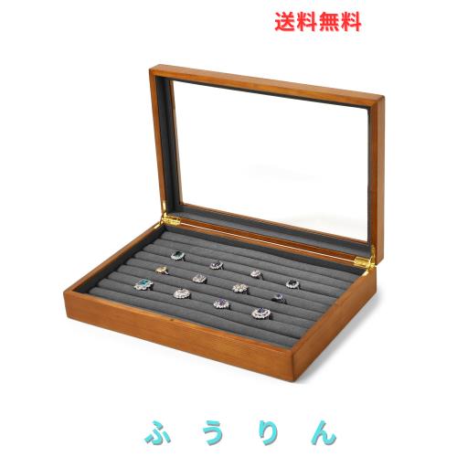 Woodten木製リング収納ボックス蓋付きジュエリートレイ 高級ファッション向け リングとイヤリングに適した 大容量収納とディスプレイ機能 8,528円