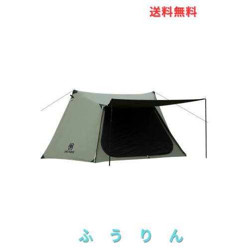 OneTigris SOLO STEAD テント TCテント パップテント 軍幕 ポリコットン素材 通気 設営簡単 耐 久 ソロテントポール付き グランドシ