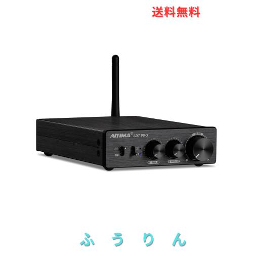 AIYIMA A07 PRO デスクトップアンプ TPA3255+QCC304X+N5532*5 Bluetooth 5.2 apt-x hd 300W*2 パワーアンプ Hifi AUDIO デスクトップアン