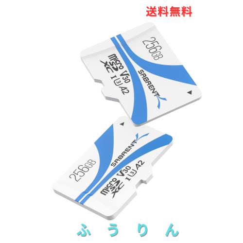 SABRENT MICRO SDカード 256GB X2, まいくろSDXC カード V30、メモリーカード、UHS-IIメモリーカード、PS5・PS4・Macbookその他のデバイ