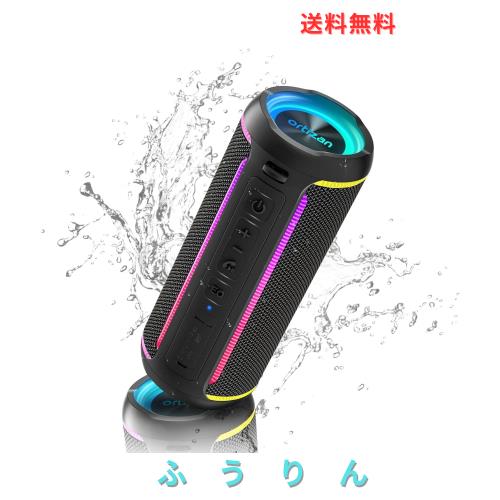 Ortizan ブルートゥース スピーカー X30 Bluetooth 5.3 防水スピーカー 40W ポータブル ワイヤレス Bluetooth スピーカー 大音量 RGB LED