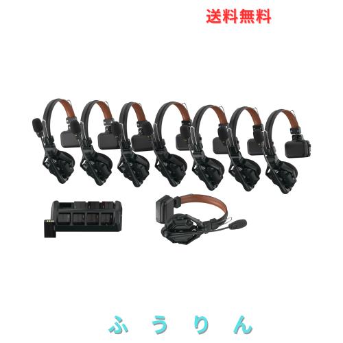 Hollyland Solidcom C1 Pro-8S ワイヤレス インカム 8台セット 全二重無線インターホン ヘッドセットシステム ENCノイズ キャンセリング