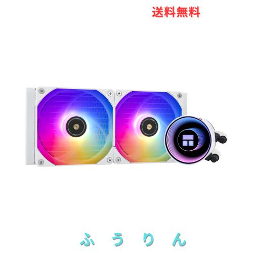 Thermalright Frozen Notte 240 WHITE ARGB V2 水冷CPUクーラー、240ホワイトCPUクーラー仕様、ダブルPWMファン、S-FDB V2ベアリング、AM