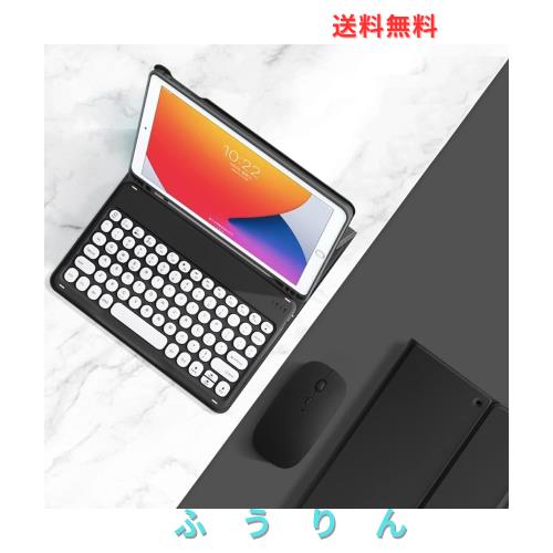 iPad Air 13インチ (M3/M2) キーボードケース マウス付き iPad Pro 12.9インチ 第 6 5 4 3 世代 キーボード 可愛い 丸型キー 2色配色 カ