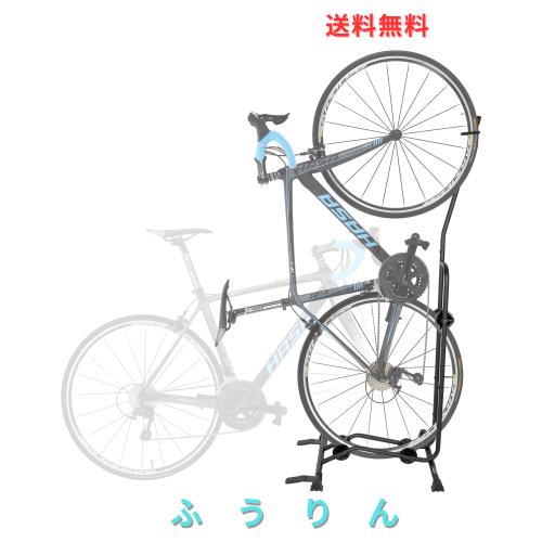 サイクリングディール アップライトバイクスタンド - プレミアム品質の縦・横調節可能な自転車フロアパーキングラック - ガレージや自宅