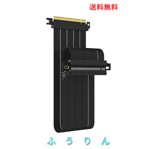 GLOTRENDS 600mm PCIe 4.0 X16 Riser Cable (0-＞180 Degree)、RTX4090-RTX3060、RX7900、RX6950XT-RX6500XTなどのPCIE GEN 4.0 GPUと互換