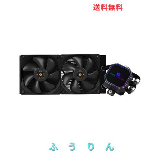 Thermalright Frozen Prism 240 Black 水冷CPUクーラー、液体CPUクーラー、120mm PWMファン×2、S-FDBベアリング、AMD/AM4/AM5、INTEL LG