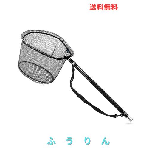 サンライク(SANLIKE) タモ網 たもあみ 伸縮 カーボン製 3m/5m/6m ランディングネット 釣りネット 玉網 9段階 小継玉の柄 オーバル型 40cm