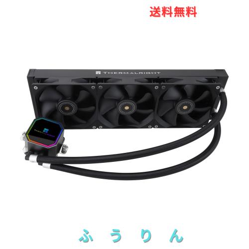 Thermalright Frozen Prism 360 Black cpu液体クーラー、効率的なpwm制御ポンプ3000 rpm、tl-e12 v2シリーズpwmファン×3、水冷コンピュ