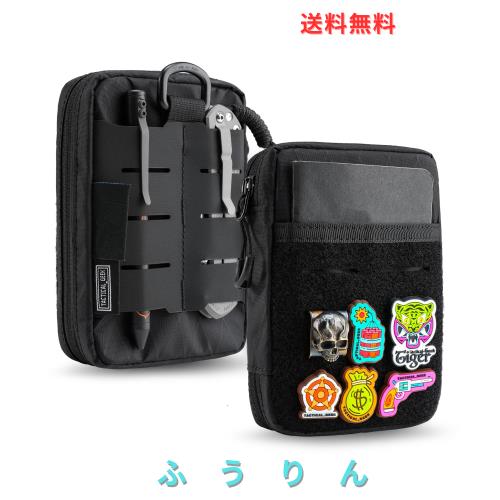 TACTICAL GEEK Block E3.0 EDC コンパクトウエストポーチ、男性用EDCポーチオーガナイザー、マルチパーパスMolleツールポーチ、マルチツ