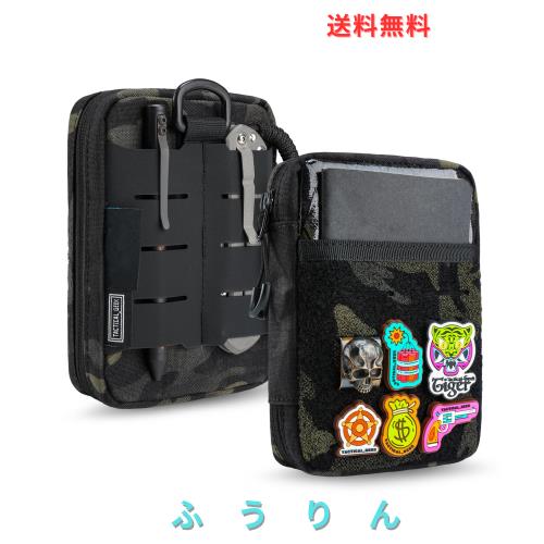 TACTICAL GEEK Block E3.0 EDC コンパクトウエストポーチ、男性用EDCポーチオーガナイザー、マルチパーパスMolleツールポーチ、マルチツ