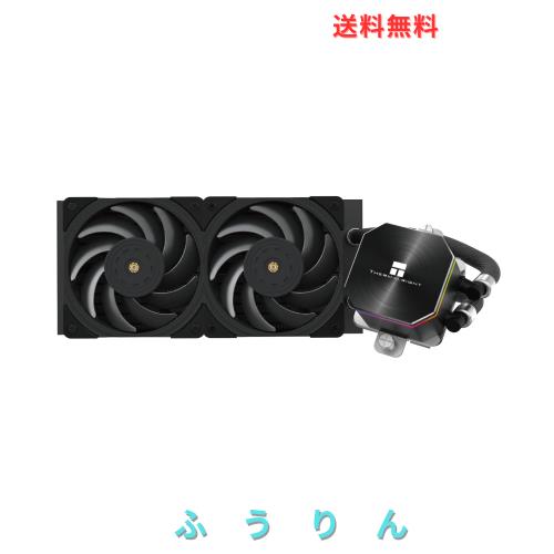 Thermalright Frozen Edge 240 Black PWMファン付きCPUウォータークーラー、ポンプ速度は3300RPMです、S-FDBベアリング、AMD AM4 / AM5、