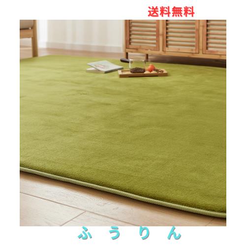 VK Ingeroom カーペット ラグ 極厚25mm 約3畳 厚手 ラグマット 防音 滑り止め付 抗菌 防臭 防ダニ 低ホルム ふわっと手触り高反発 床暖房
